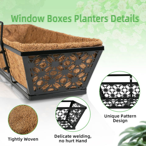 hehimhis carbon steel planter resists rust for year-round outdoor use