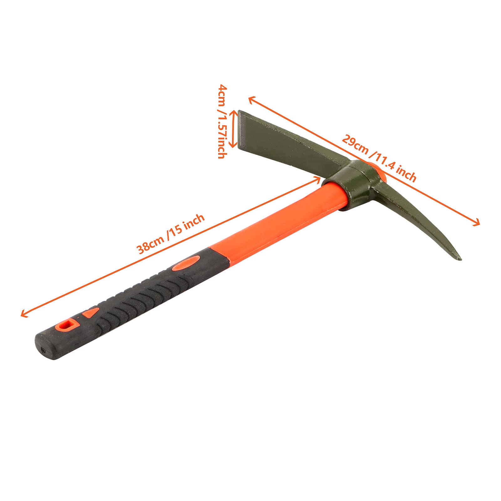 HEIHAK forged carbon steel blade delivers durable garden bed prep.