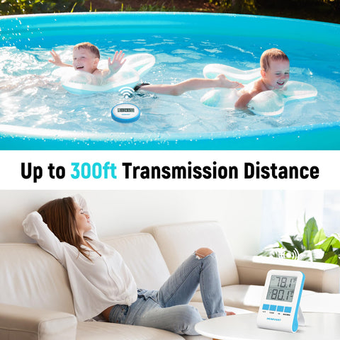 HEIMVERT floating sensor immersed in water captures fast, precise temperature changes