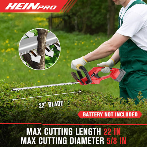 HEINPRO 180-degree rear handle rotates for versatile trimming angles.