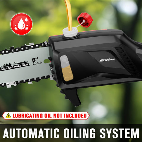HEINPRO automatic oiling system reduces friction for smoother cuts