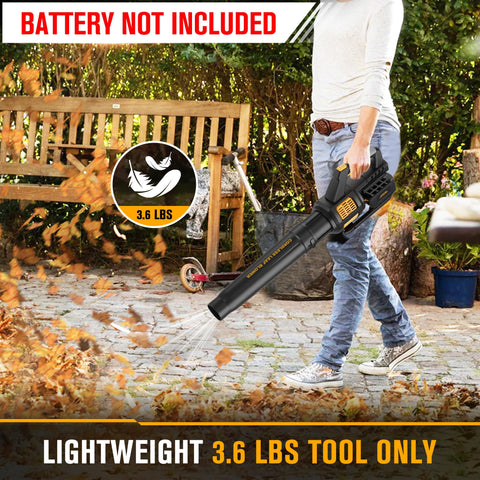 HEINPRO cordless leaf blower compatible with DeWalt 20V Max batteries