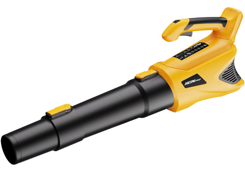 HEINPRO cordless leaf blower front view showcases ergonomic design for comfortable use.