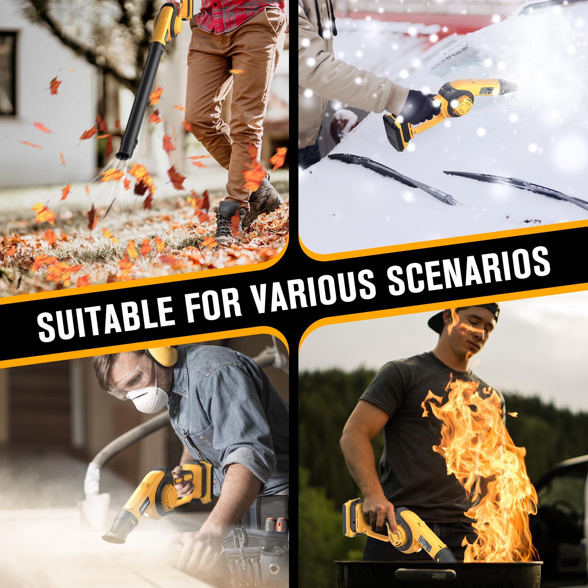 HEINPRO works with DeWalt 20V MAX batteries for flexible power options.