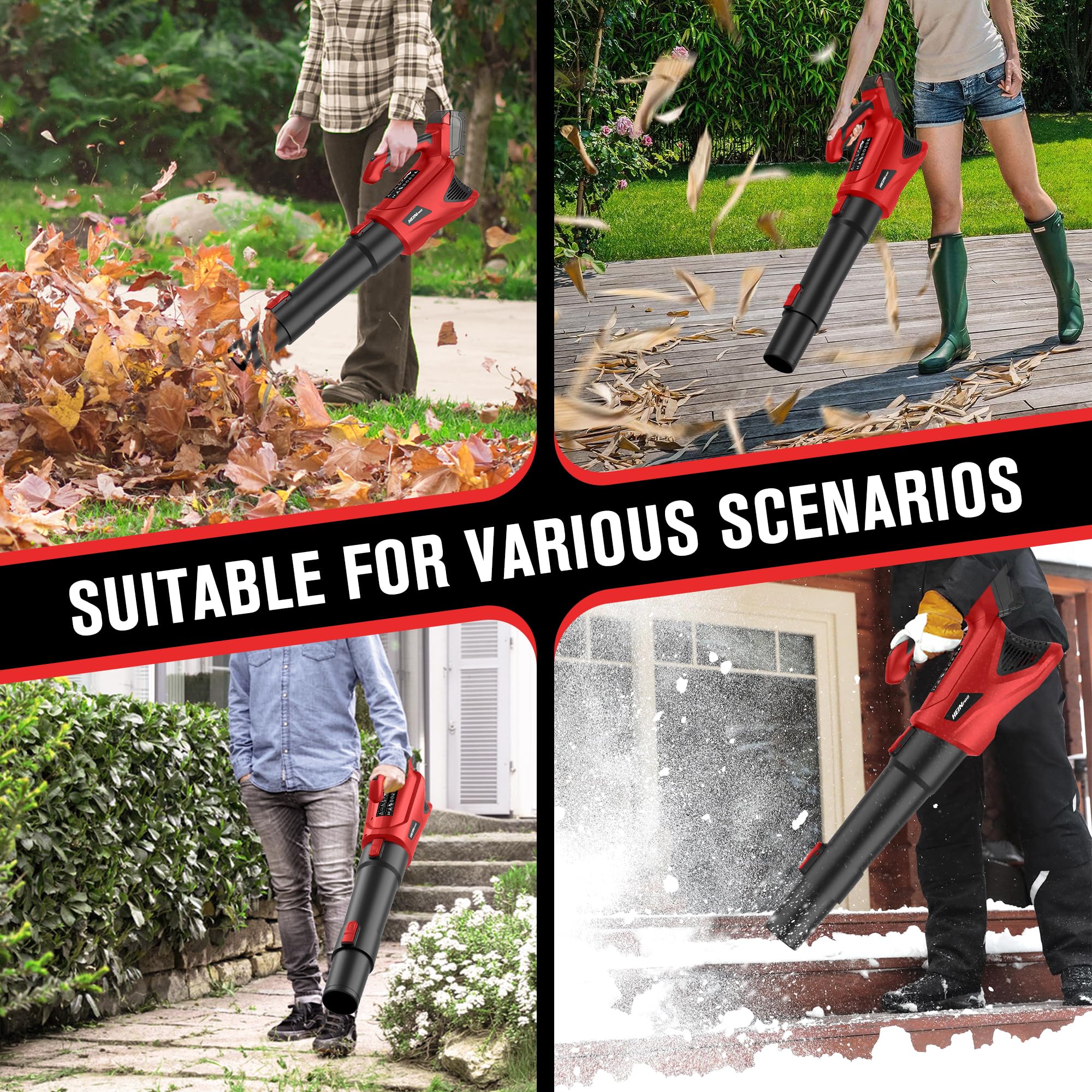 HEINPRO ergonomic rubber handle provides a comfortable grip during extended use.