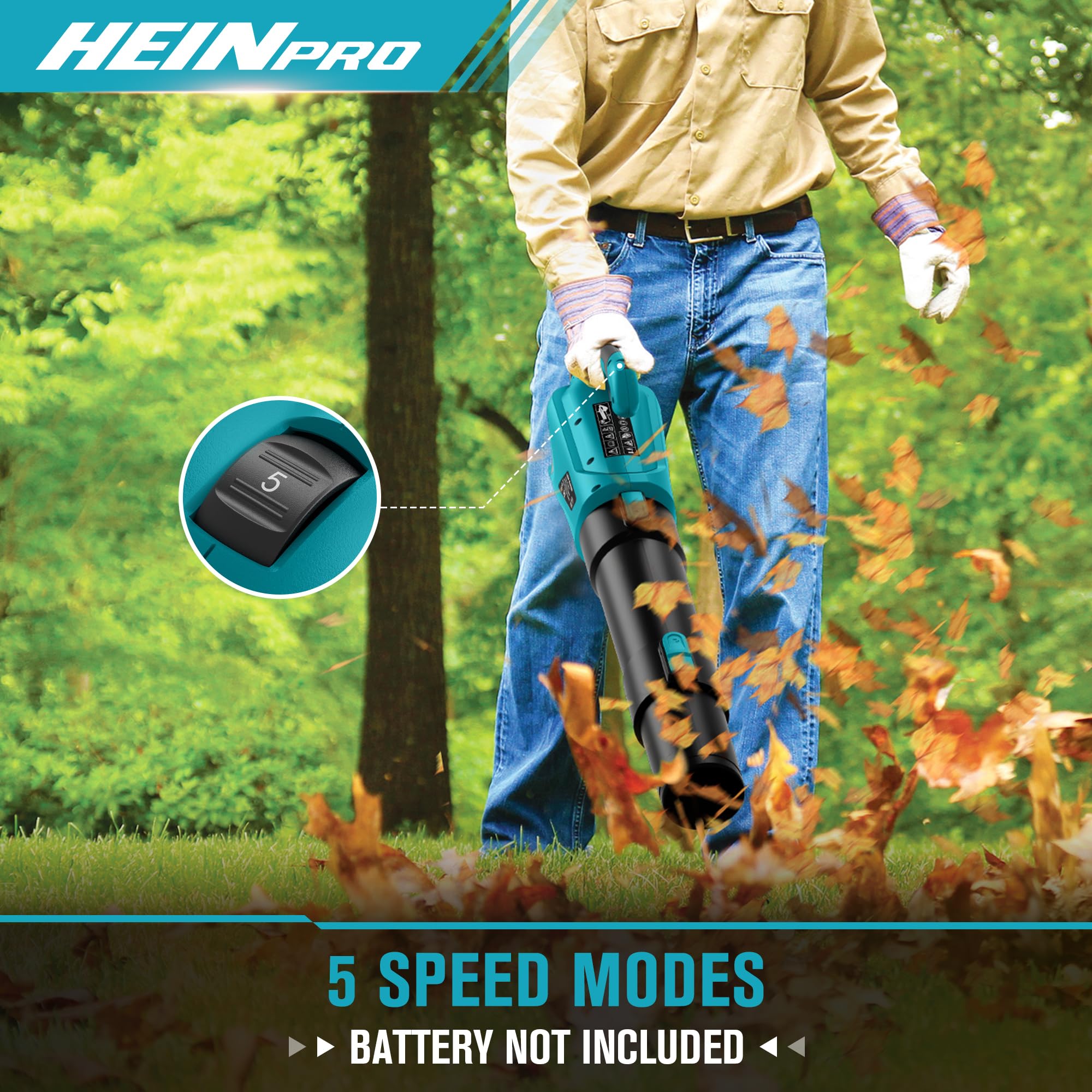 HEINPRO ergonomic rubber handle offers a comfortable, non-slip grip.