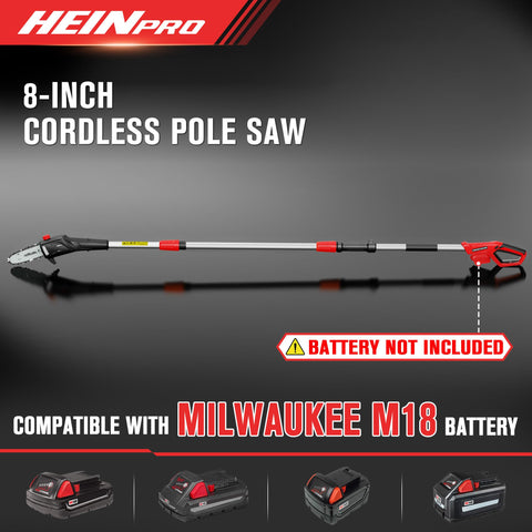 HEINPRO extension pole assembly extends reaching high branches with ease