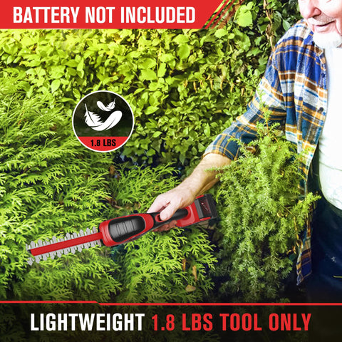 HEINPRO hedge trimmer lightweight design for comfortable handheld use.