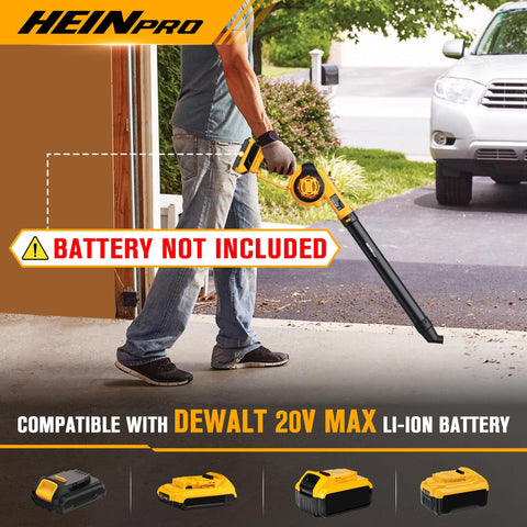 Lightweight HEINPRO mini blower at 1.8 pounds enables easy handling in tight spots.