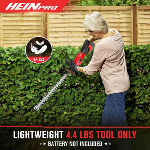 Lightweight HEINPRO unit at 4.4 pounds reduces arm fatigue during use.