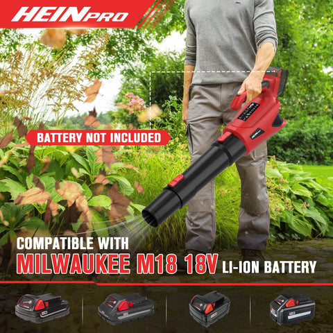 HEINPRO works with Milwaukee M18 batteries for flexible power options.