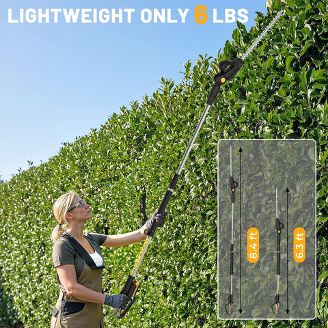 Durable laser-cut blade of HEINPRO ensures quick, clean hedge trimming.