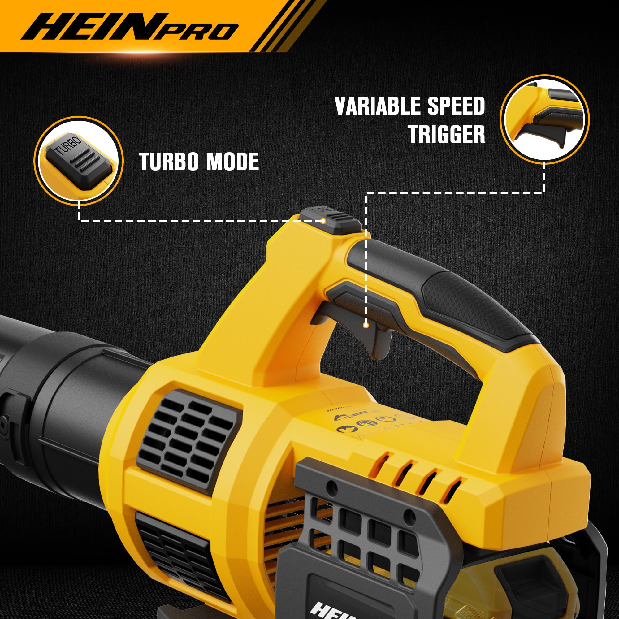 Safety features include overload protection to preserve battery life.
