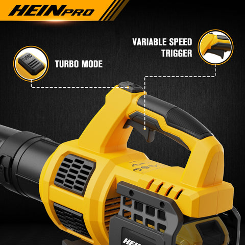 Safety features include overload protection to preserve battery life.