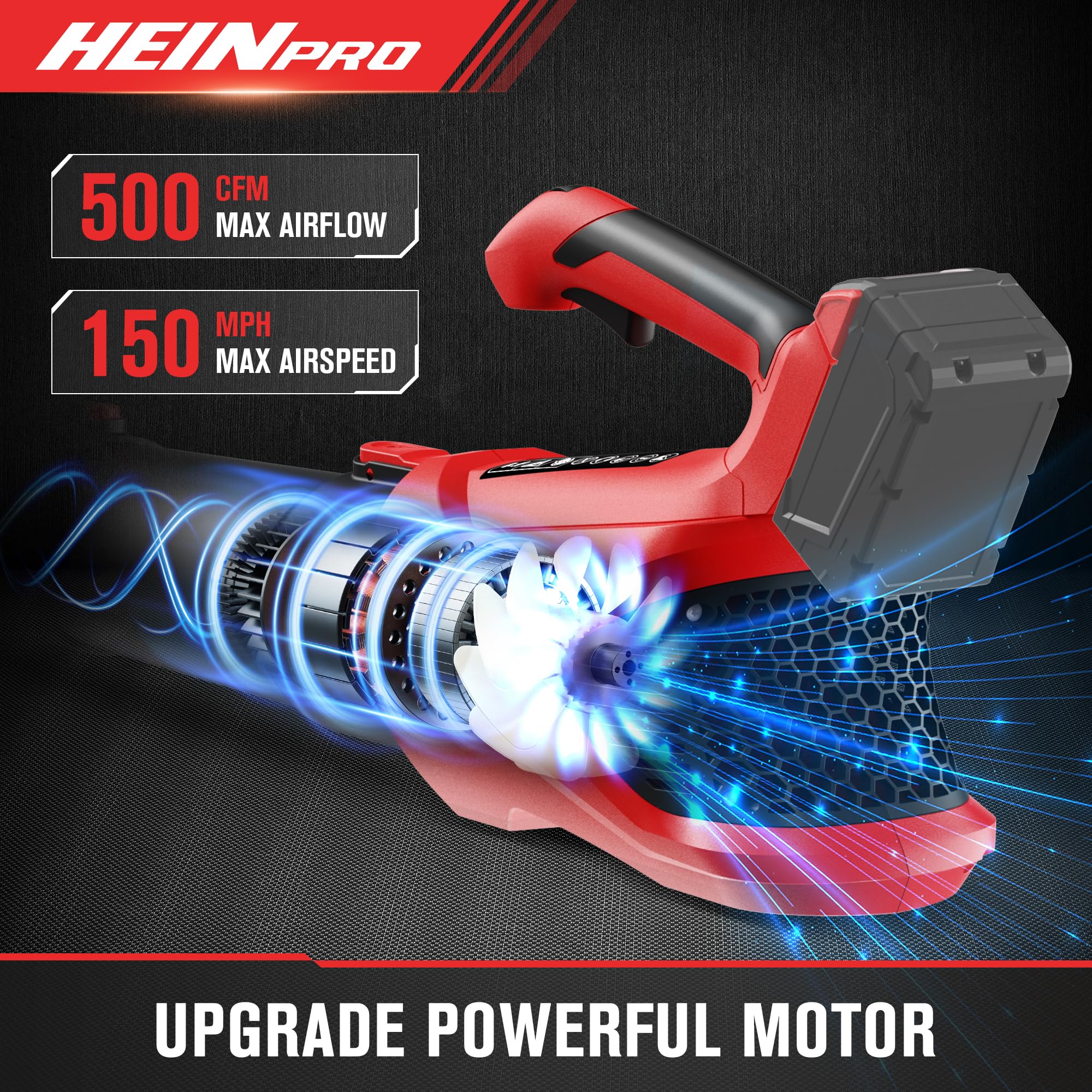 HEINPRO upgraded air inlet system enhances airflow and cooling during long sessions.