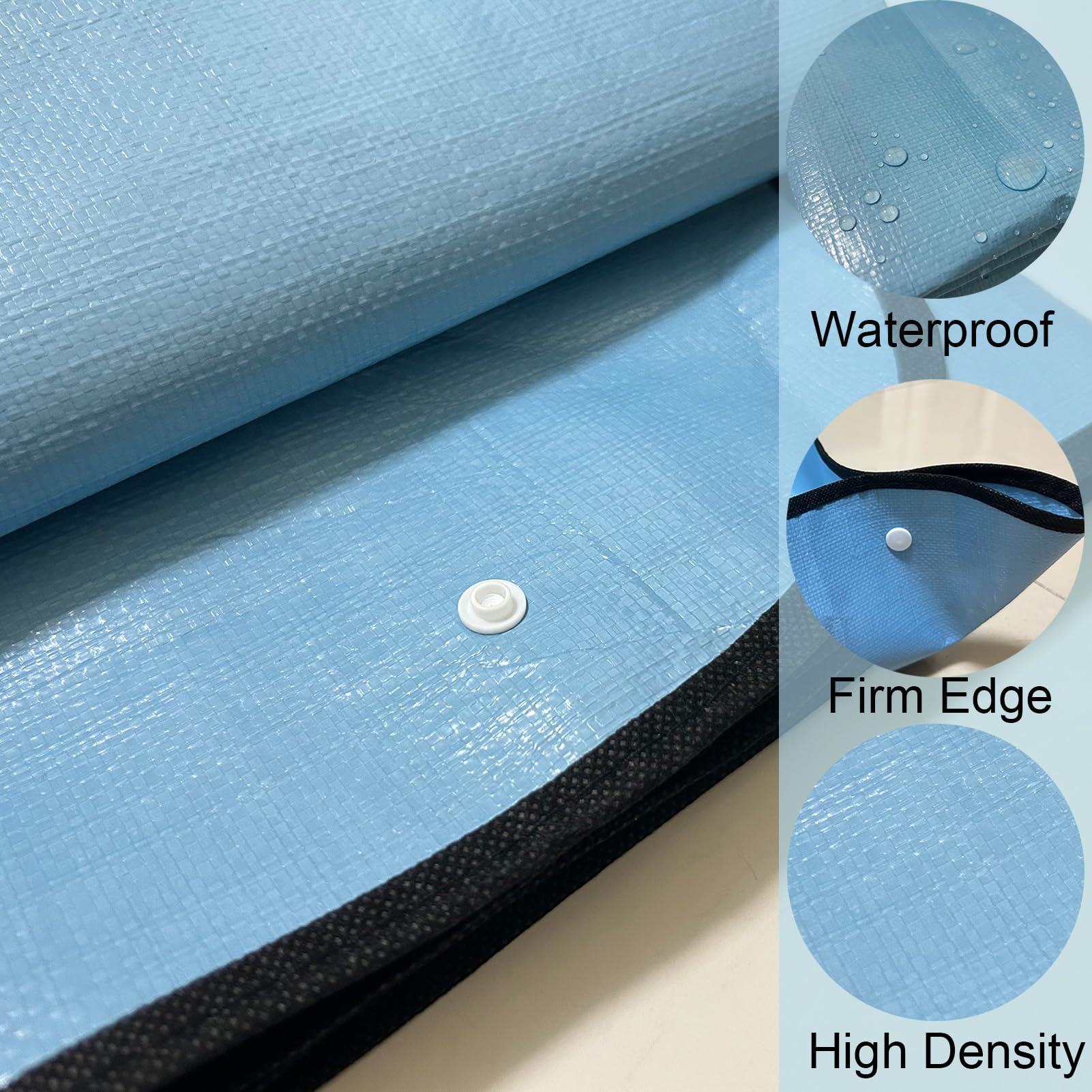 HejVulkan foldable gardening mat blue folds for easy storage after use.