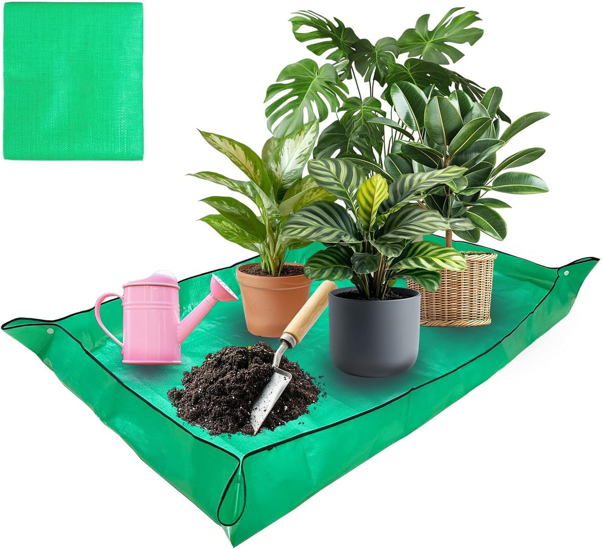 HejVulkan repotting mat 59x59 large surface keeps soil contained during transplanting