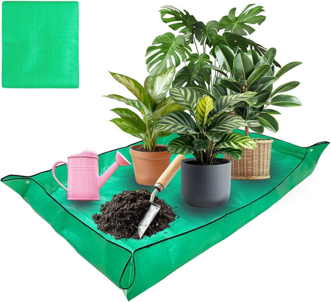 HejVulkan repotting mat 59x59 large surface keeps soil contained during transplanting