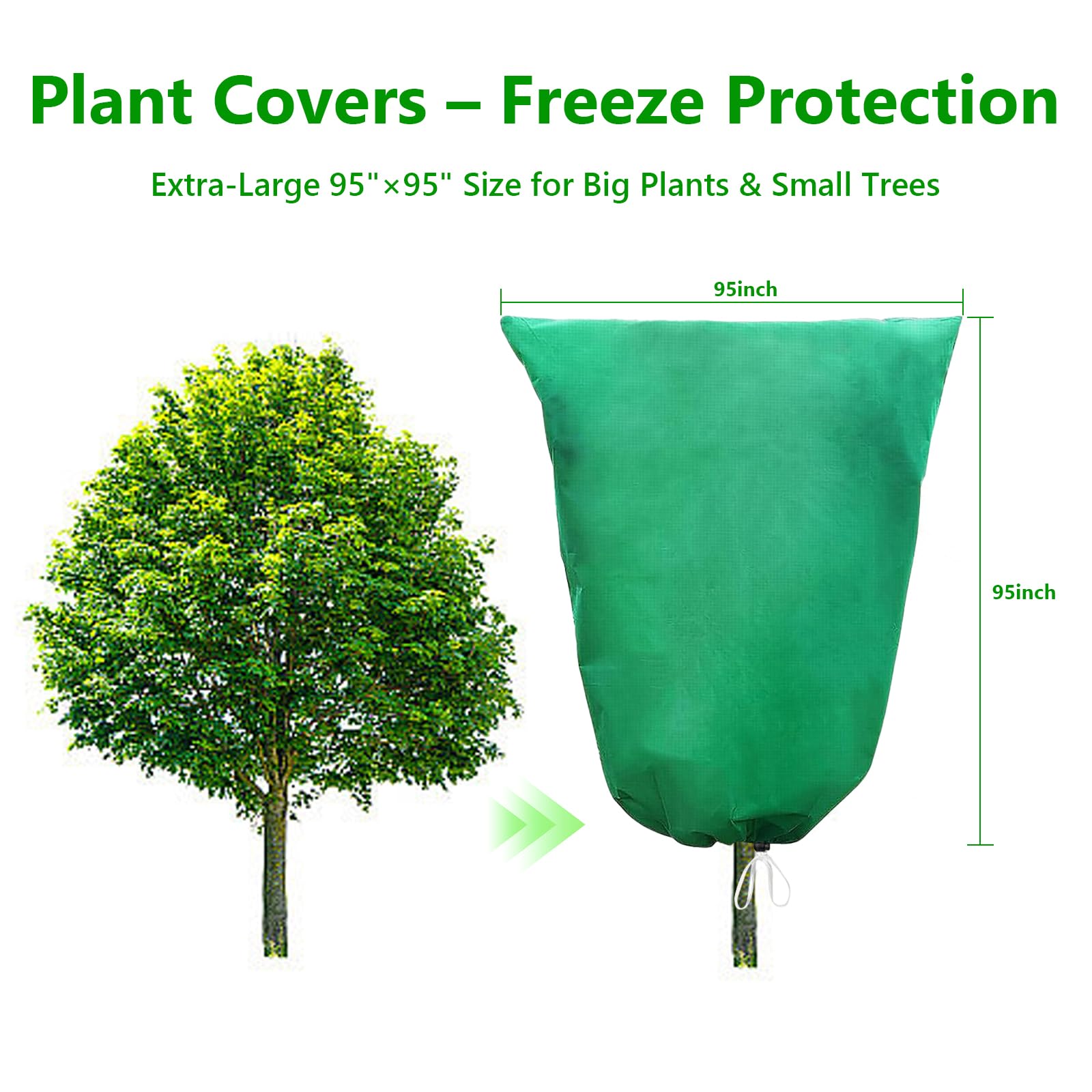 Two-pack set shown covering large shrubs for winter protection.