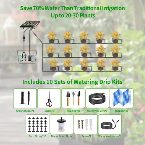 HEKIWAY water filter helps prevent clogs and maintain steady flow.