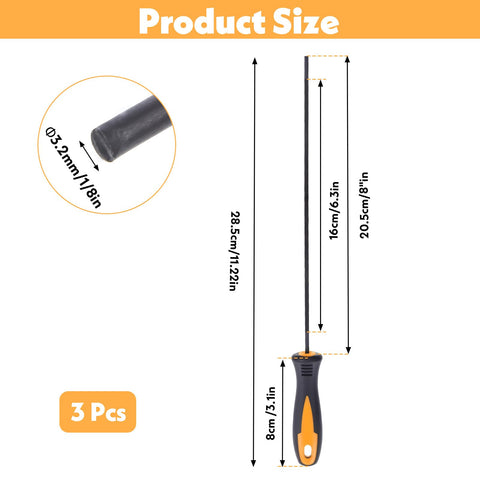 Hekoujiub 3.2mm diameter file for precise teeth maintenance.