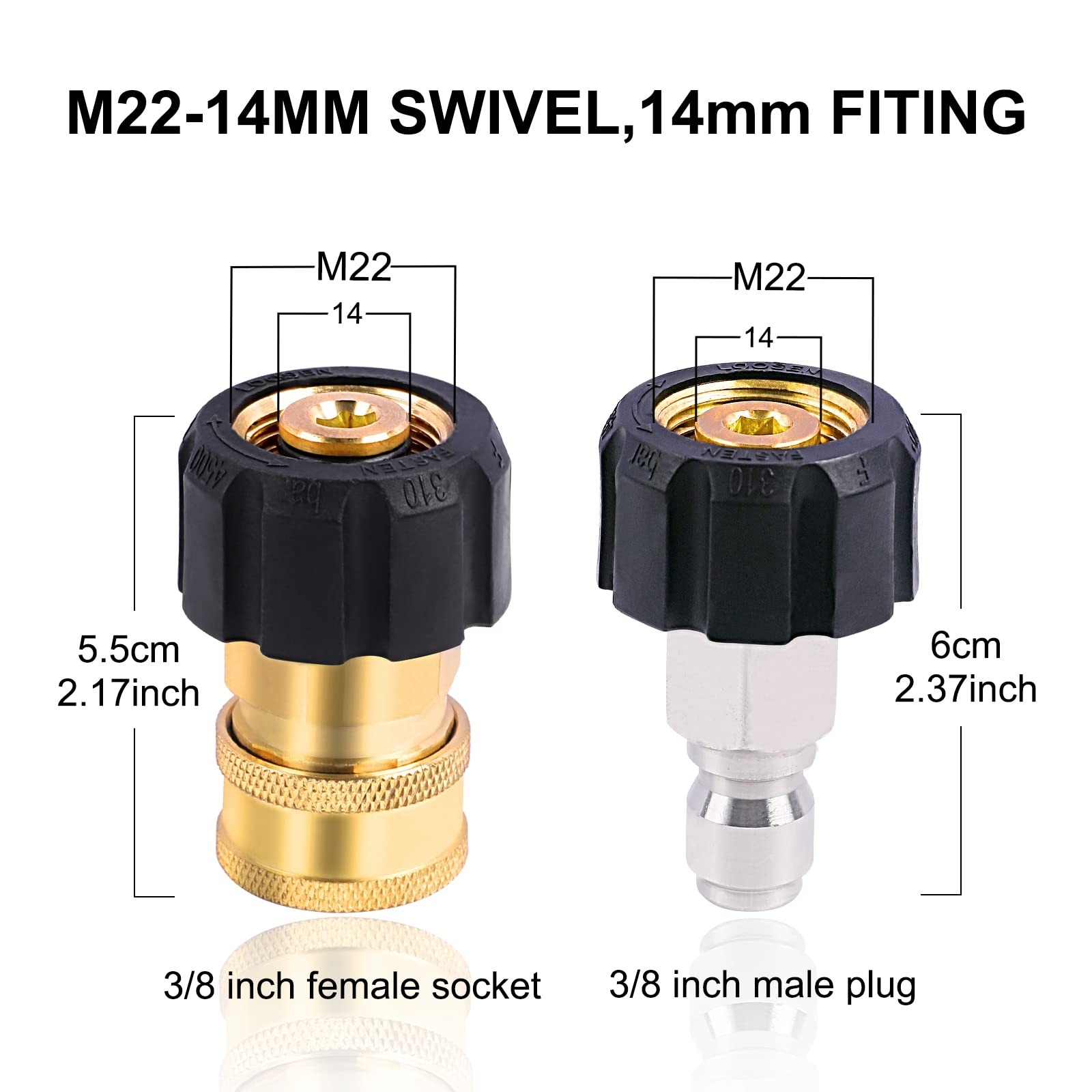 Heliwoo 3/8 inch quick disconnect female socket for easy hose attachment