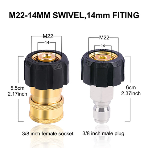 Heliwoo 3/8 inch quick disconnect female socket for easy hose attachment