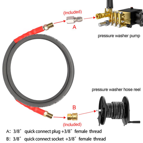 Heliwoo 5ft hose is easy to carry and coil after use.