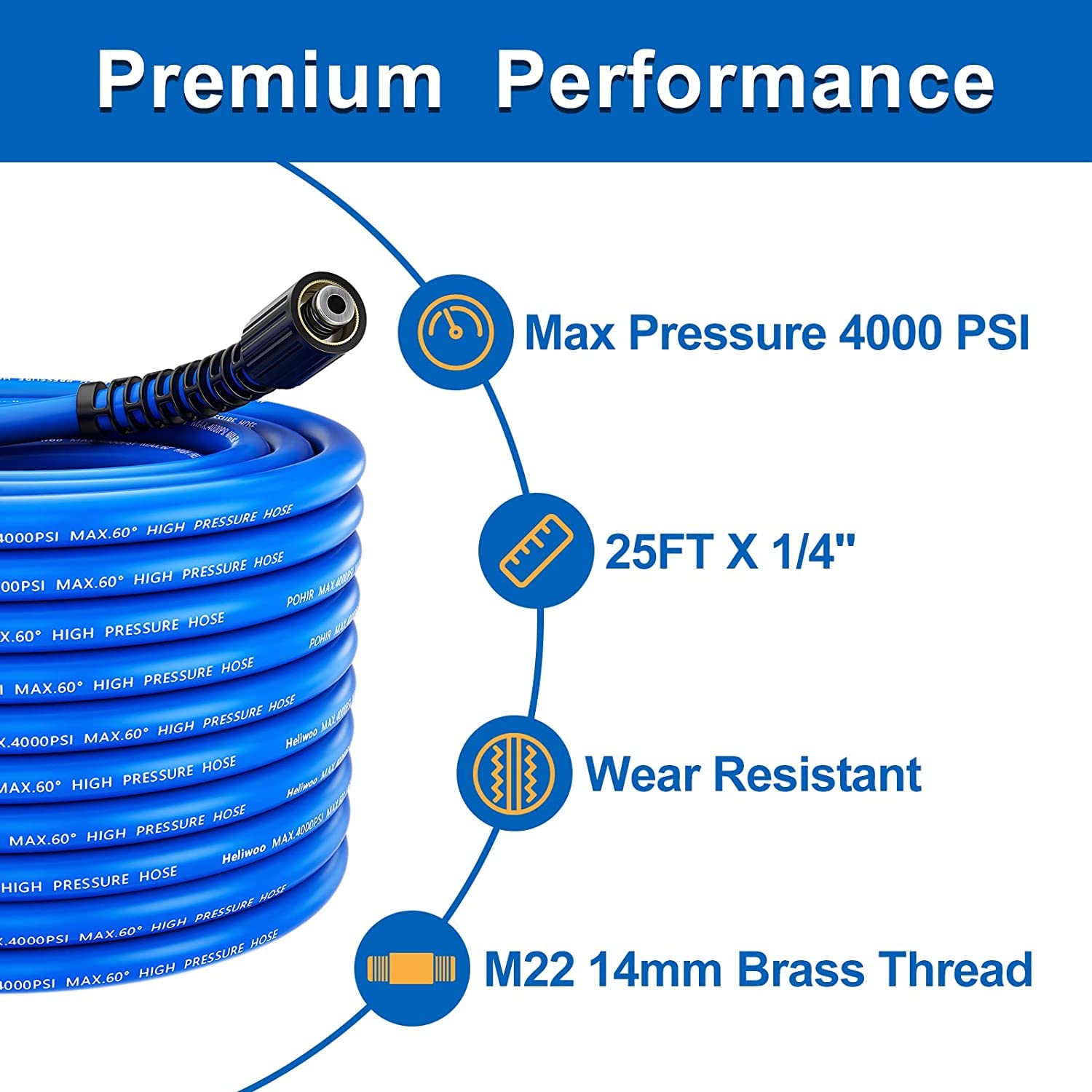 Heliwoo universal M22 fittings connect with most brands for quick setup.