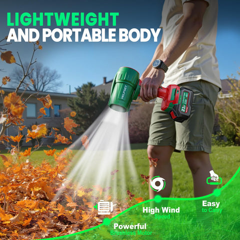 HelpSet cordless leaf blower versatile outdoor tool for leaves, dust, and light debris