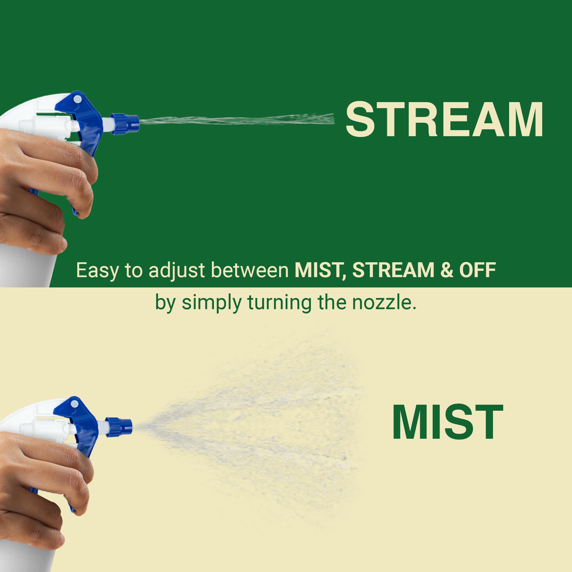 Ergonomic Heluva Green trigger provides comfortable grip for extended cleaning sessions.
