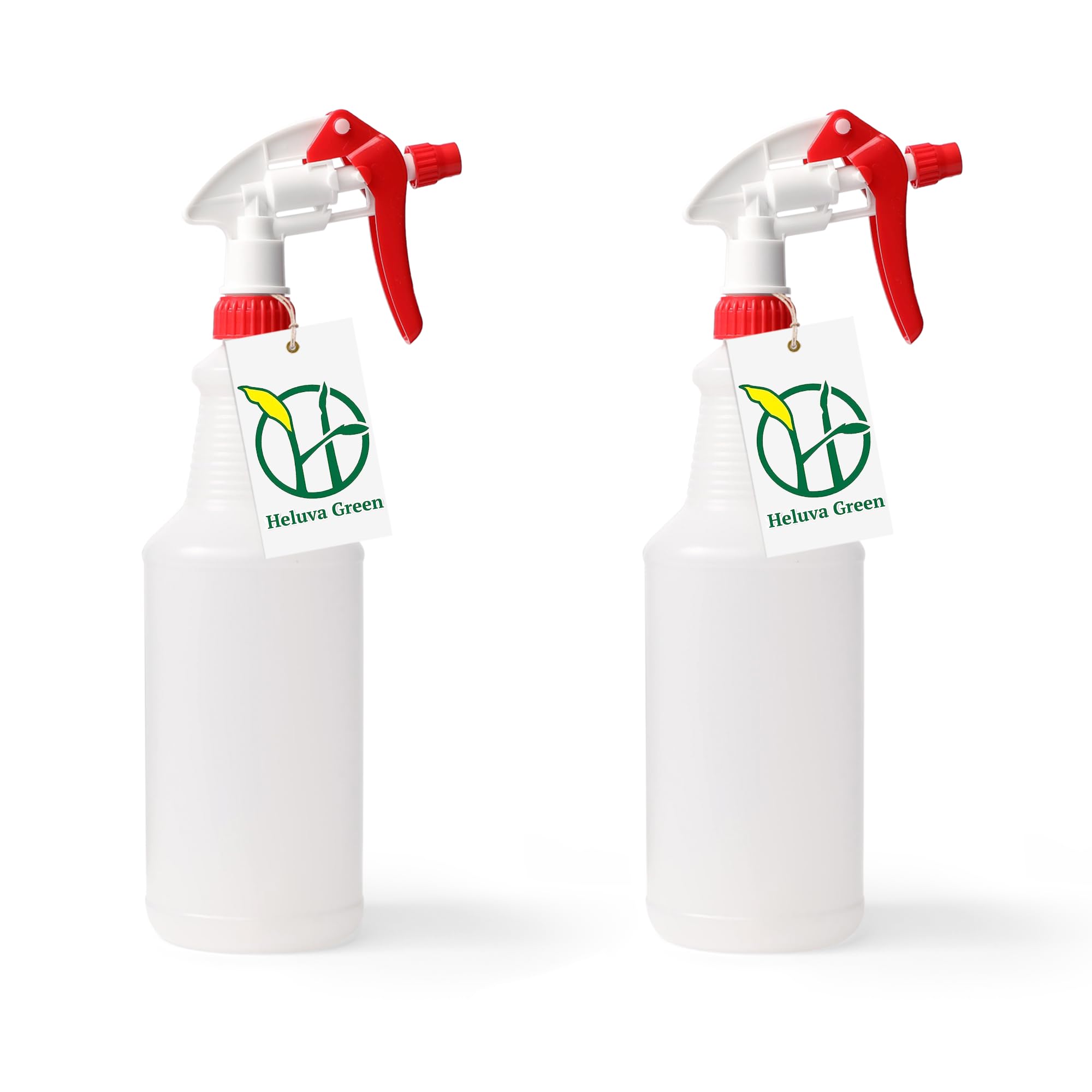 Versatile Heluva Green bottle for cleaning, gardening, and car detailing.