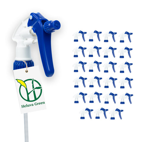 Heluva Green nozzle top close-up with adjustable spray for precise cleaning.