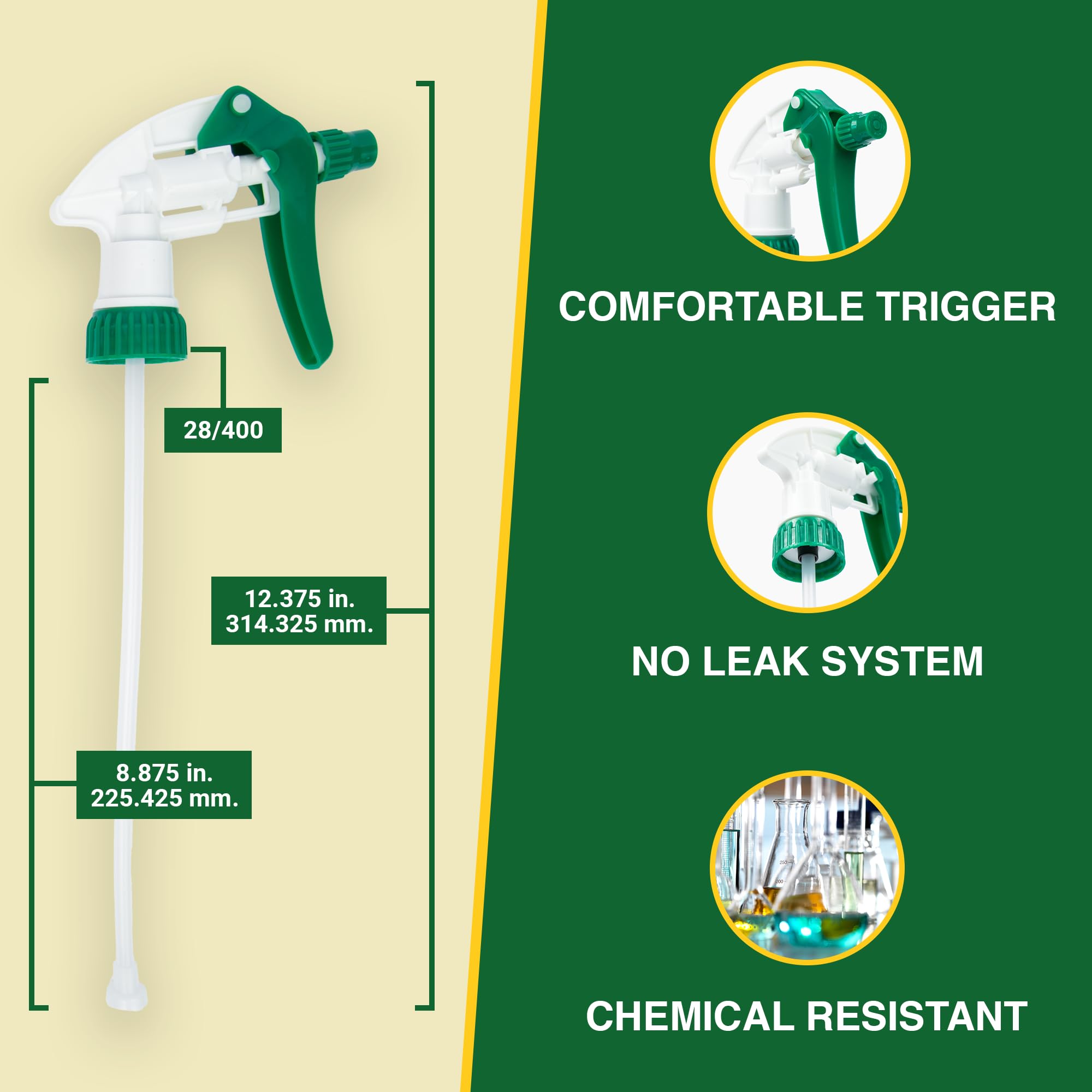 Heluva Green universal compatibility ensures easy upgrades across common bottle sizes.
