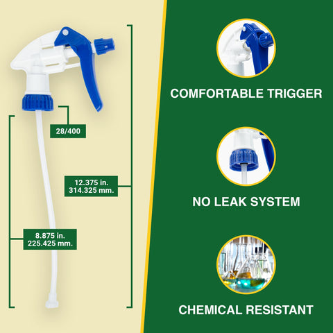 Heluva Green universal-fit nozzle top for 8–32 oz bottles ensures quick upgrades.