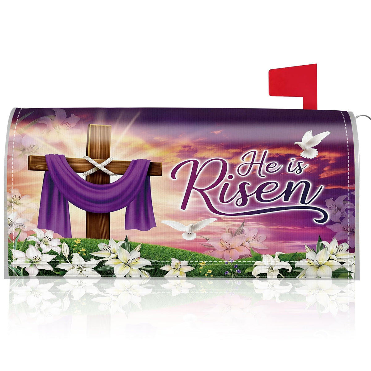HemerVows cross Easter mailbox cover with magnetic backing for secure outdoor display