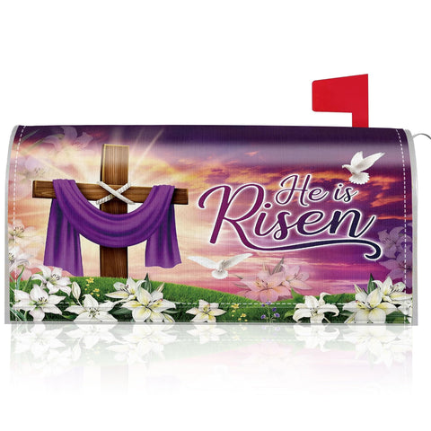 HemerVows cross Easter mailbox cover with magnetic backing for secure outdoor display