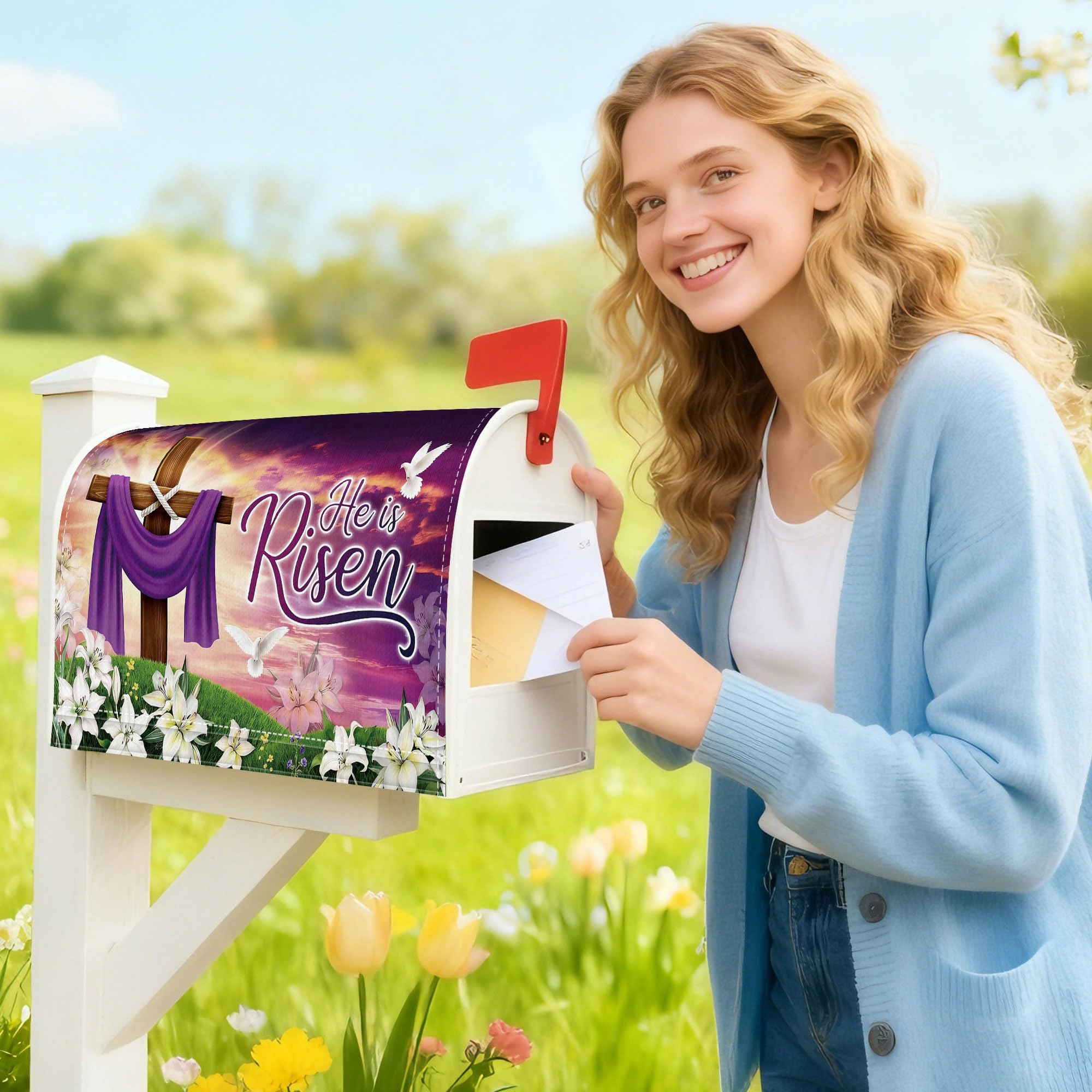 HemerVows standard-size mailbox cover fits most mailboxes for easy setup