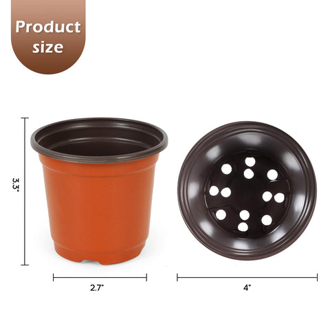 Hemikaki pot bottom diameter 2.7 inches supports stable transplanting