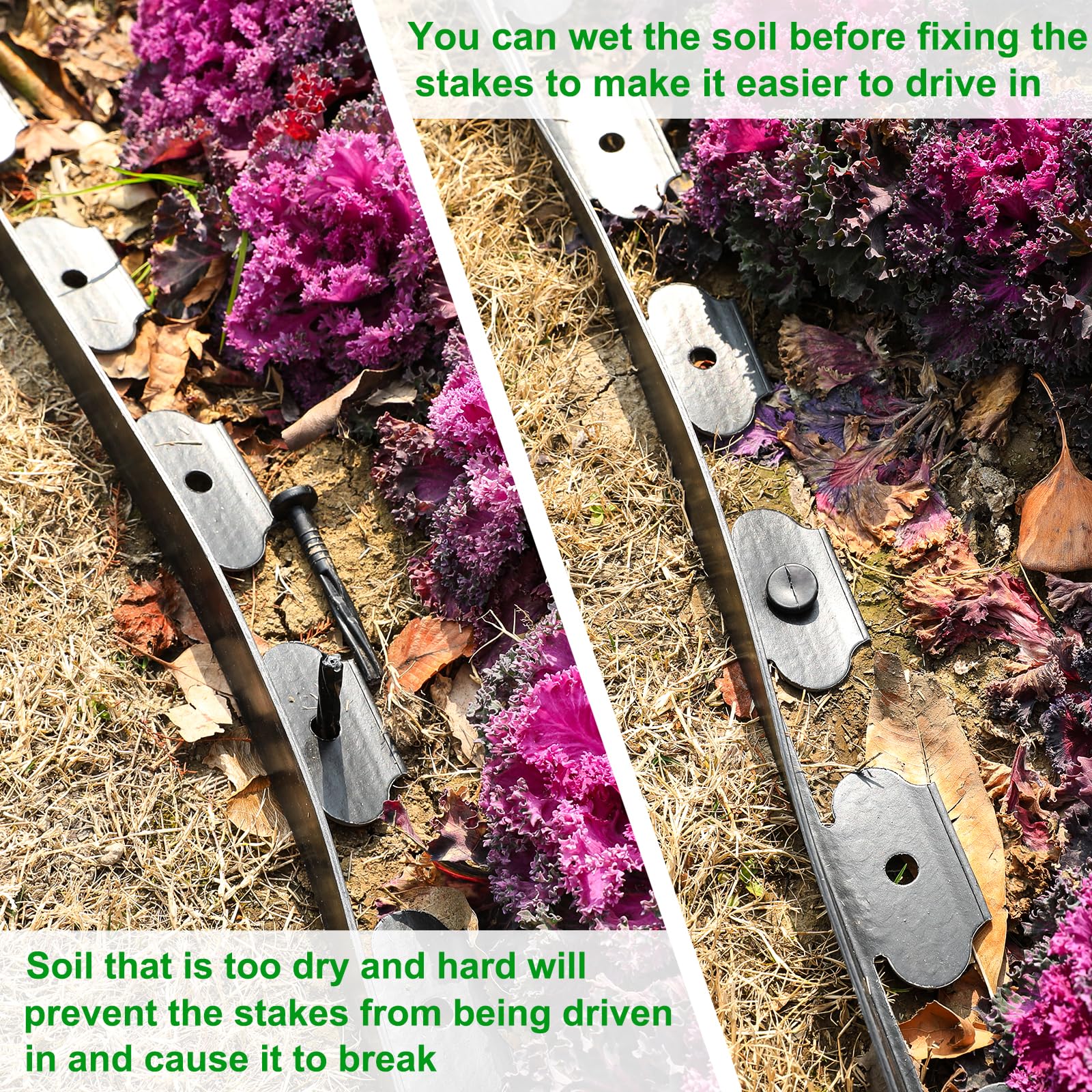 Hemikaki weather resistant border stays in place.