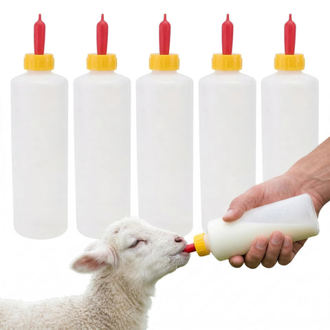 Hemoton Goat Bottles Set with five interchangeable bottles and nipples for flexible feeding.