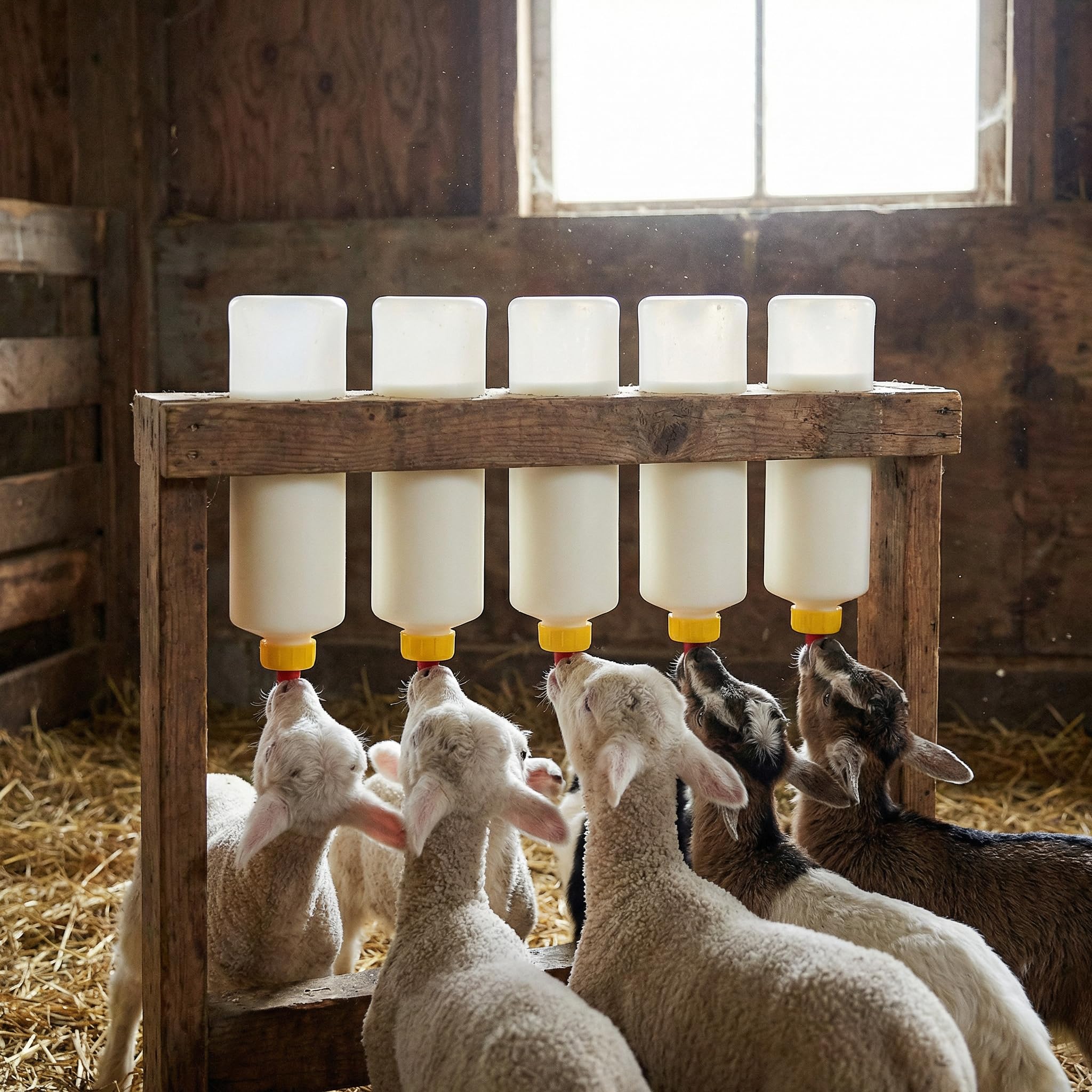 Hemoton Multi-Animal Feeding Bottle suitable for goats, lambs, piglets, and puppies.