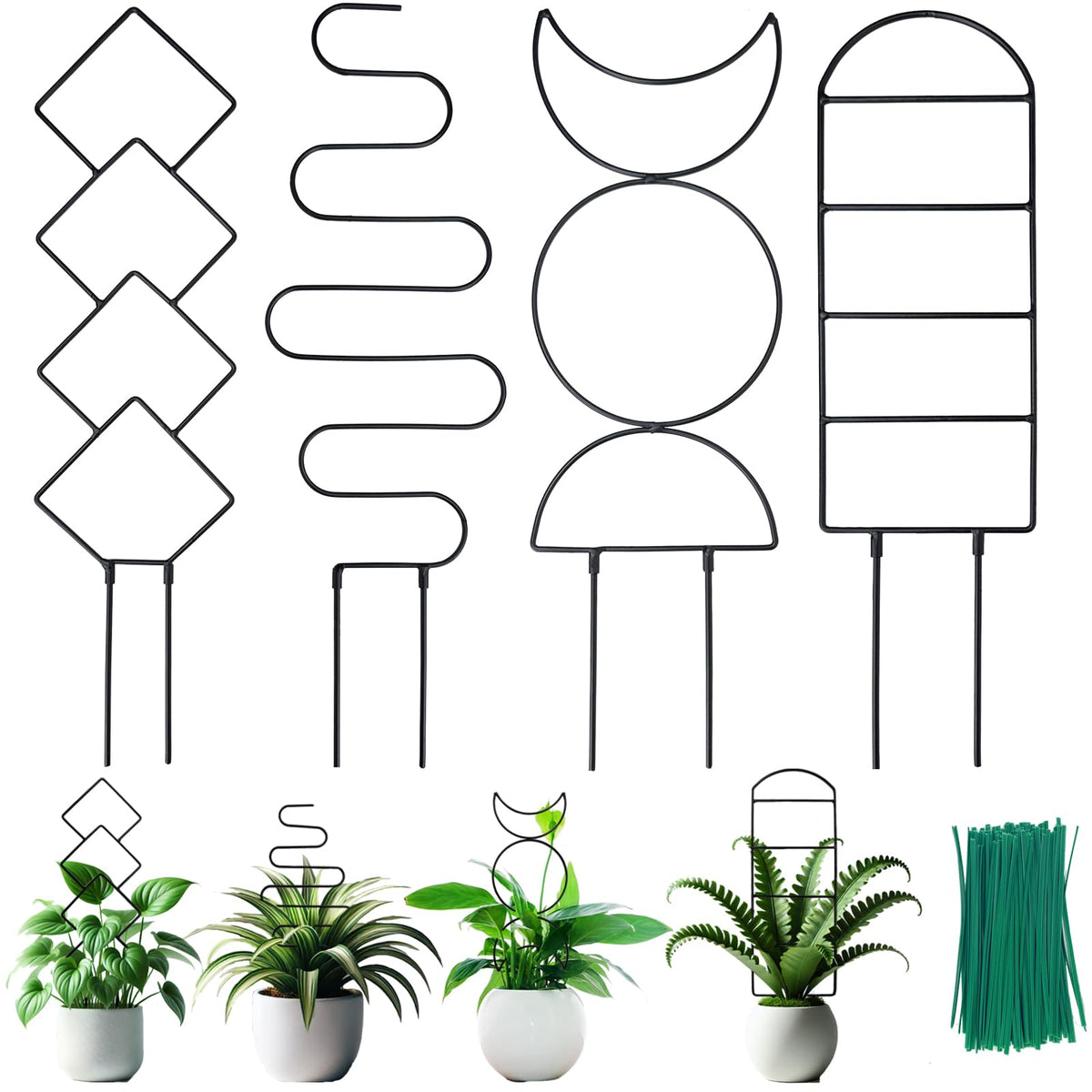 HENABLE Heighten Trellis pattern 1 supports climbing plants for upright growth in small spaces.