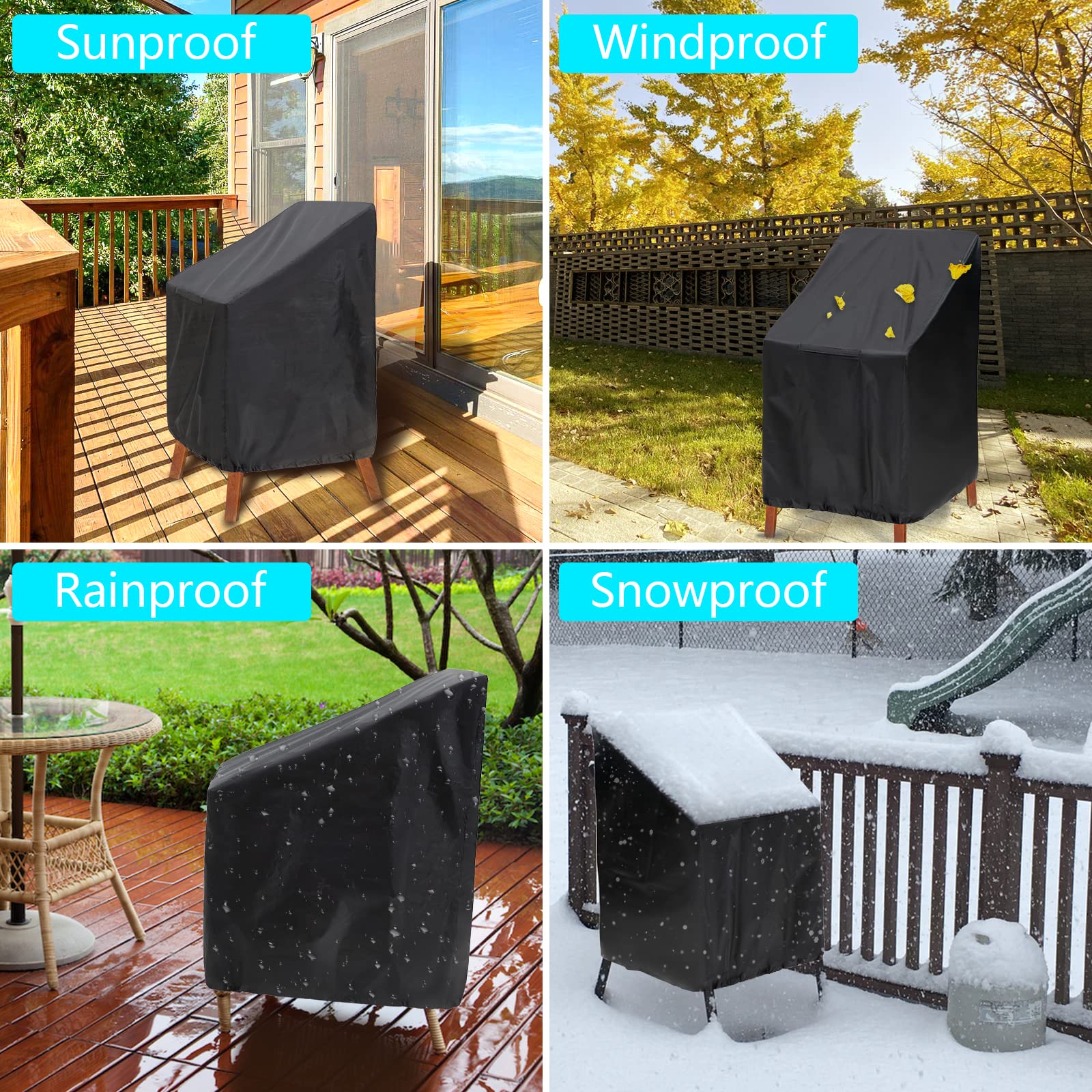 HENAYUK click close straps add extra security for stackable chairs