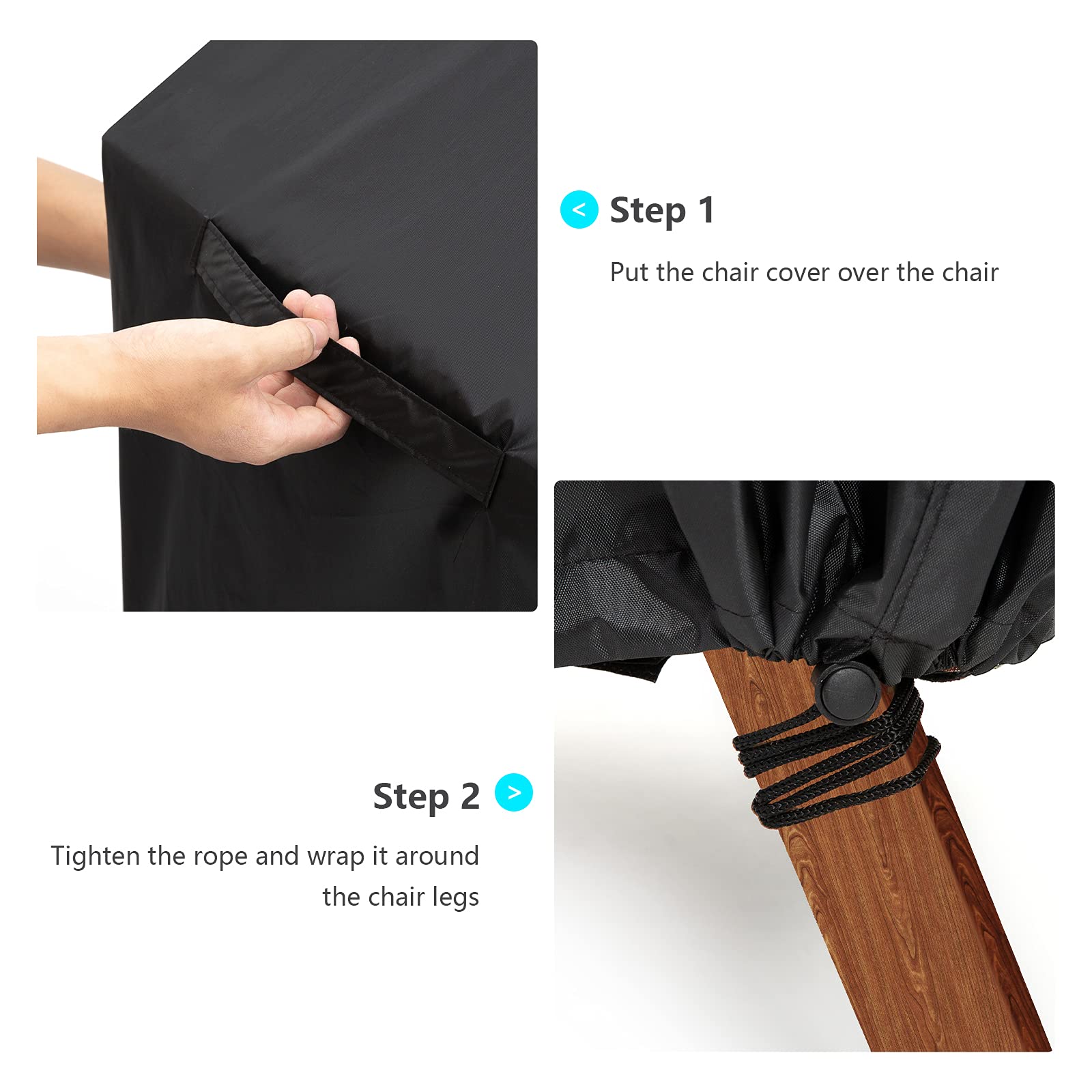 HENAYUK padded handles for easy fitting and removal of the cover