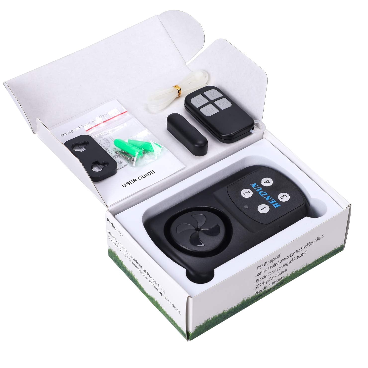 HENDUN two-pack gate alarms cover multiple entry points for safety