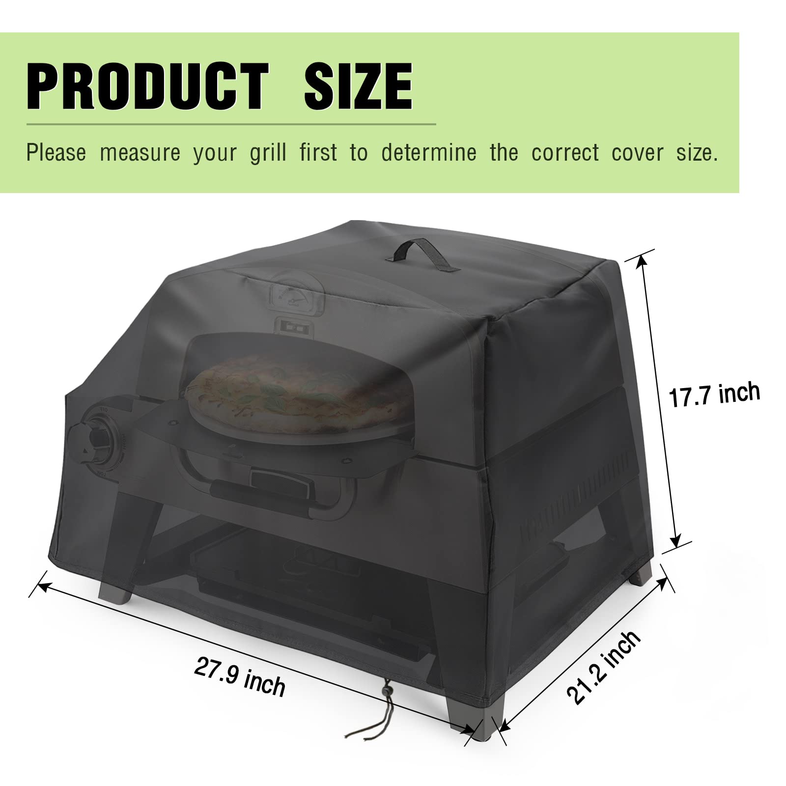 Hengme waterproof Oxford fabric shields the pizza oven from rain and sun