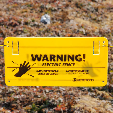 HENGTONG double-sided yellow warning sign increases visibility from both sides