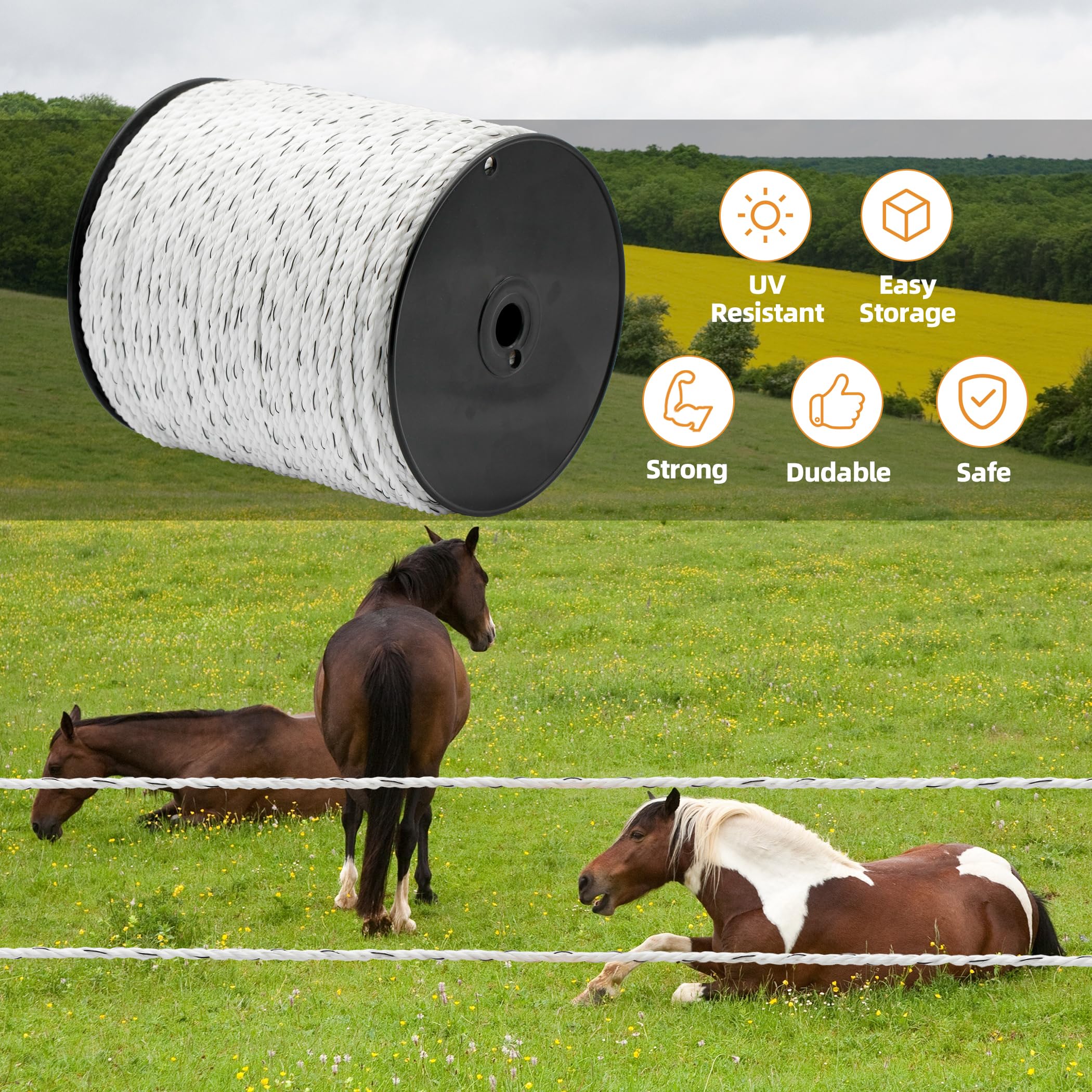 HENGTONG high-visibility white rope aids quick recognition by animals and handlers.