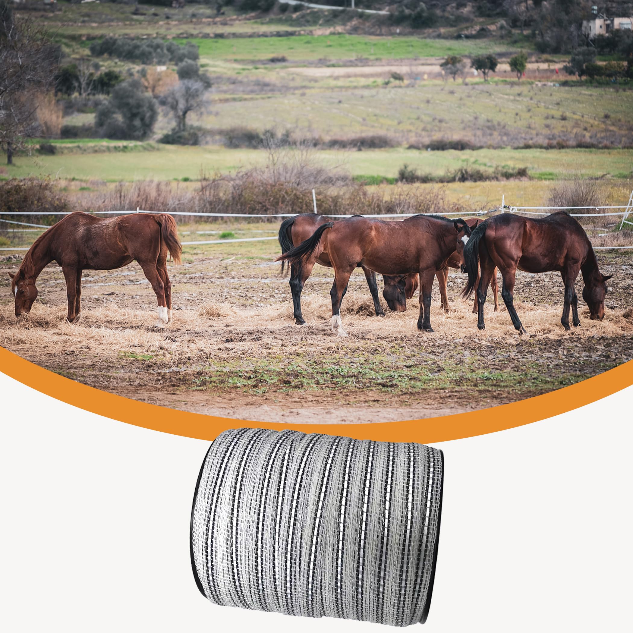 HENGTONG versatile horse fencing tape for rotational grazing and guarding.
